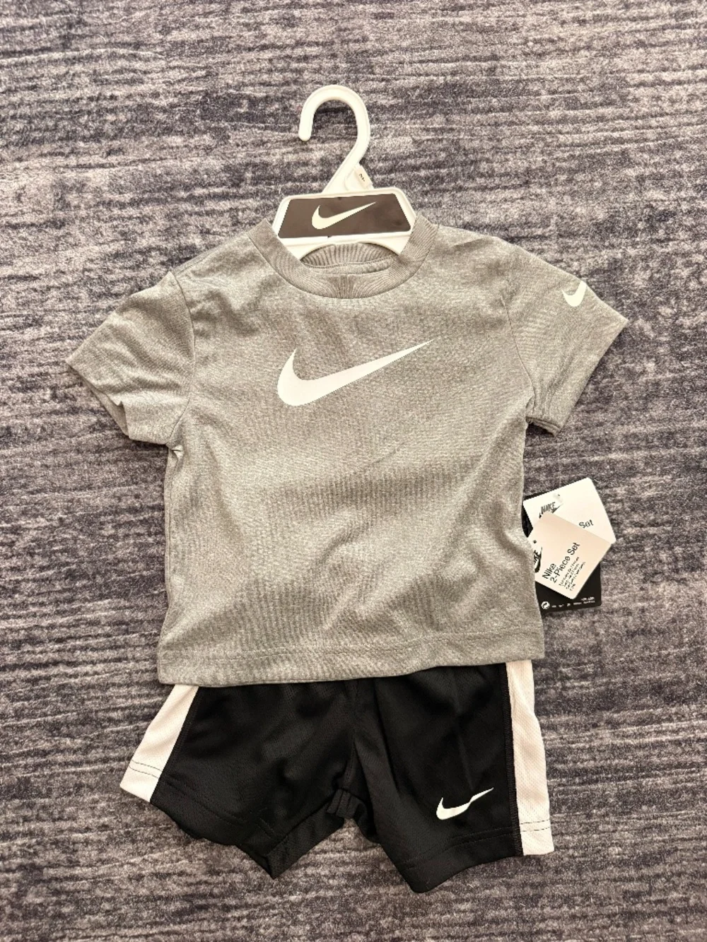 Nike Boys 2 Piece Black and Gray Set